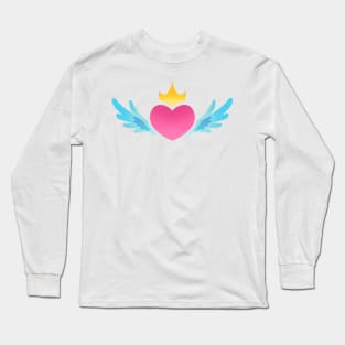 Winged Heart with Crown Long Sleeve T-Shirt